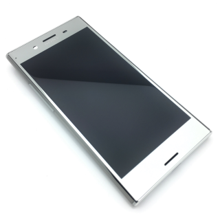 Ersatz Sony Xperia XZ Premium LCD Display Glas Touch Komplettset Set mit Rahmen silber NEU