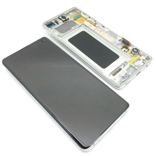 Original Samsung Galaxy S10 PLUS SM-G975F Display Weiß Prism White
